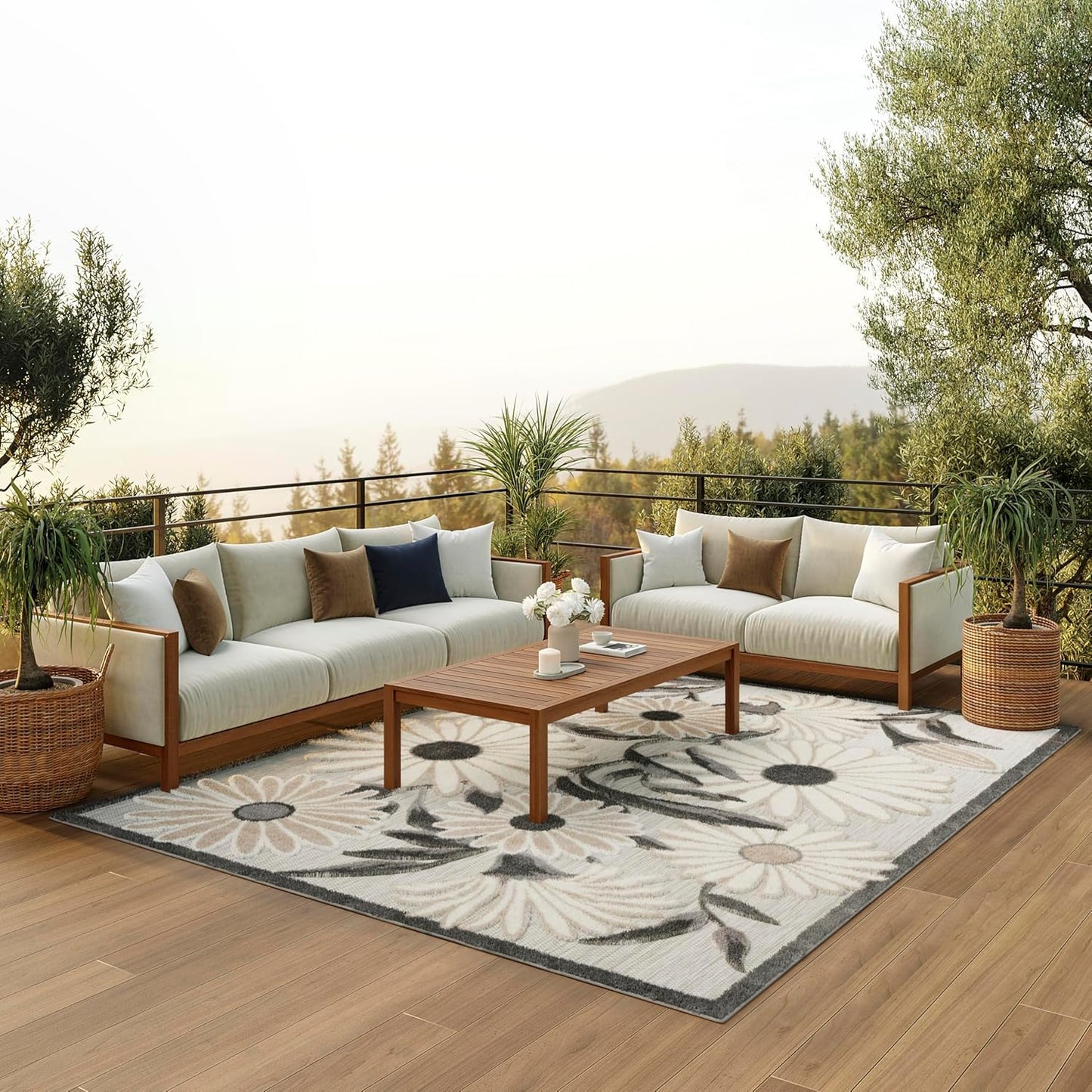 Alfombra beige 9x12ft dormitorio sala comedor fácil limpiar