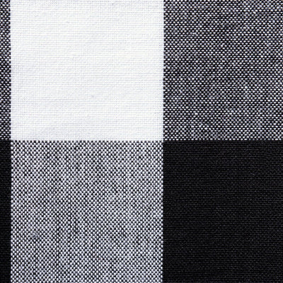 Camino mesa clásico de granja 14x108pulg negro y blanco