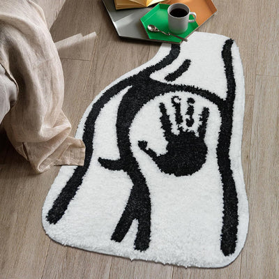 Alfombra baño forma femenina 23.6x15.8pulg decoración hogar