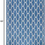 Alfombra lavable exterior 8x11pies azul y beige no pelusa