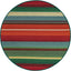 Alfombra redonda Jaco 3ft1" multicolor y azul claro