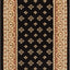 Alfombra tradicional negra 2ft3pulg x 3ft11pulg