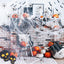 Decoración telaraña Halloween 1000ft² 100 arañas falsas