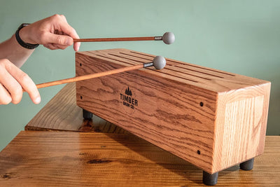 Palillos percusión xilófono marimba goma dura gris
