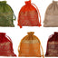6 Pzas Bolsas Brocado Elefante Multicolor Hechas a Mano