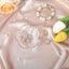 Bandeja joyas con flores doradas transparente