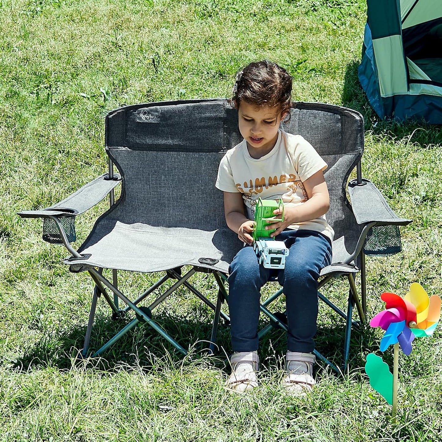 Silla plegable para niños con soporte de bebida 150lbs
