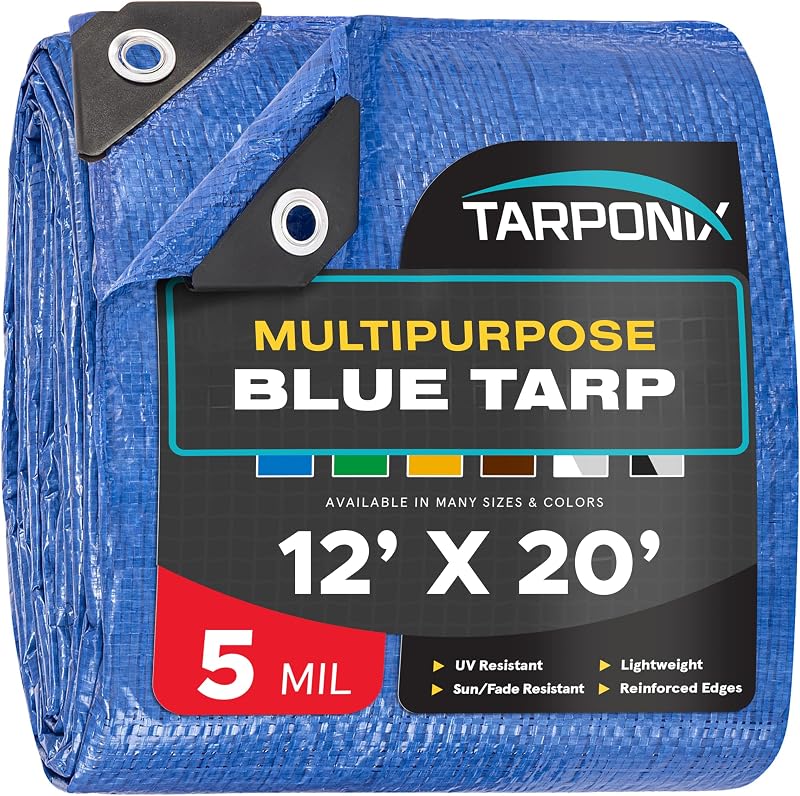 Cubierta impermeable polietileno azul 12x20ft 0.197"