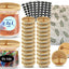 Tapas bambú Oui pack 24 con sello silicona herméticas