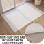 Alfombra pasillo 2x8ft tejida con borlas antiderrap
