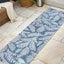 Alfombra Palm Frond 2x8 Azul Marino/Marfil para Patio