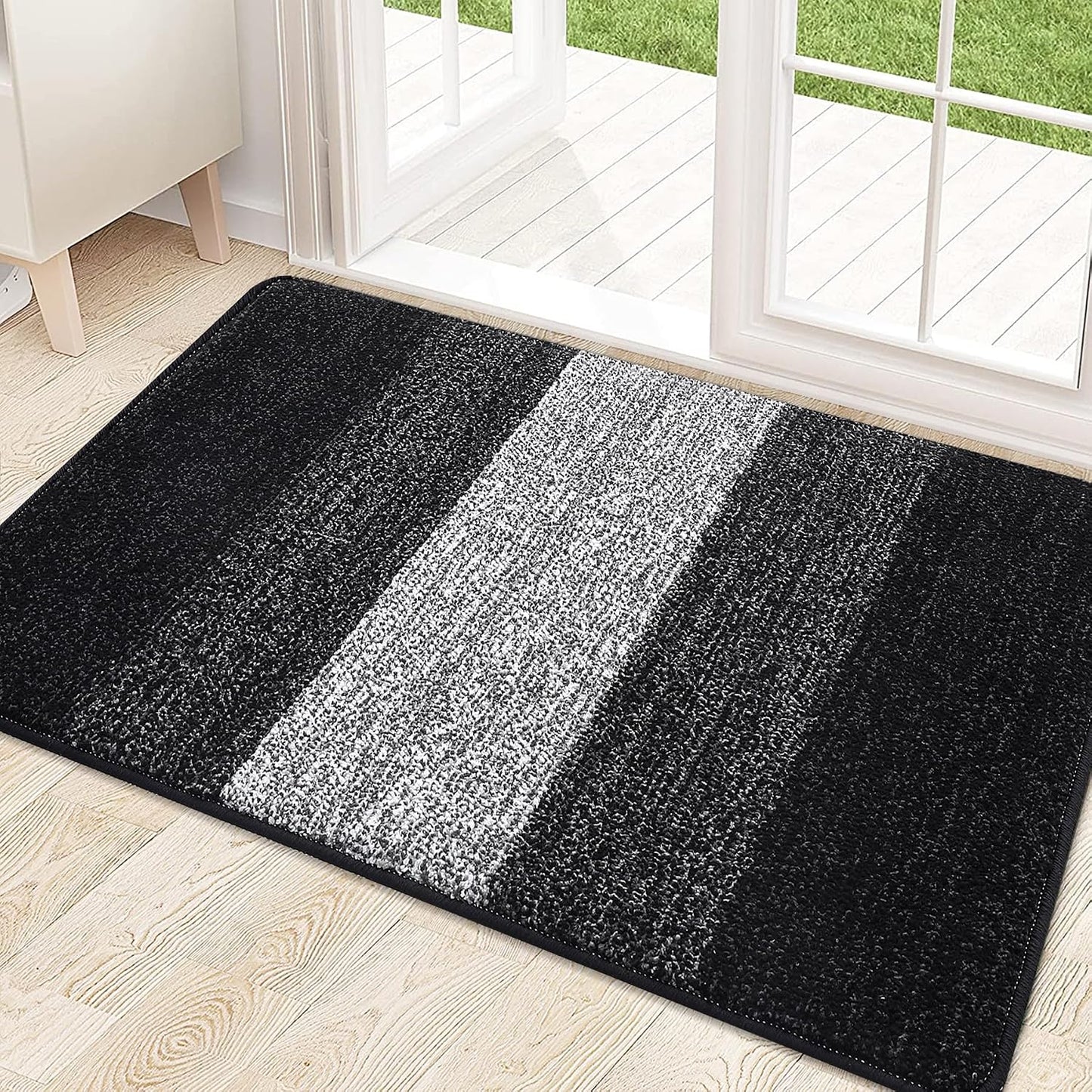 Tapete puerta 32x20" antiderrap absorbente negro