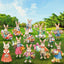 12 Letreros Pascua Conejito Plástico Decoración Exterior Jardín