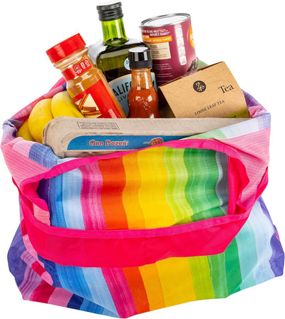 Bolsas reutilizables con asas grandes para comestibles