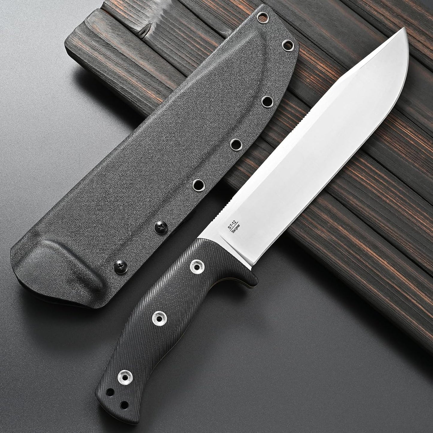 Cuchillo Sleipner acero cepillado G10 full tang EDC