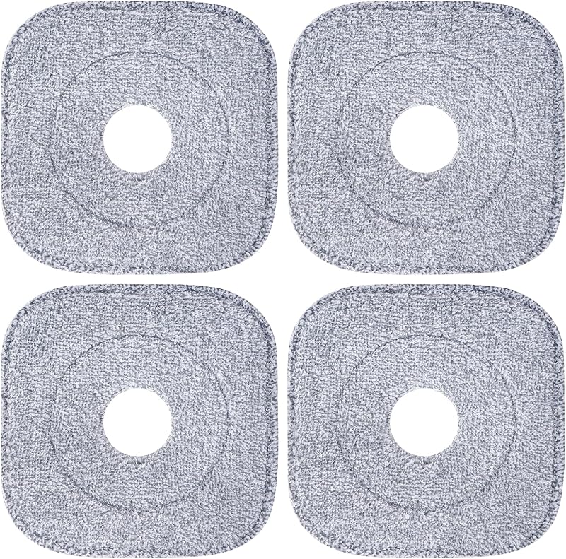 4 Pzas Almohadillas Microfibra 8.6pulg Absorbentes Comp Trapeador