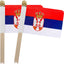 Banderas serbias 5x8pulg paquete 12