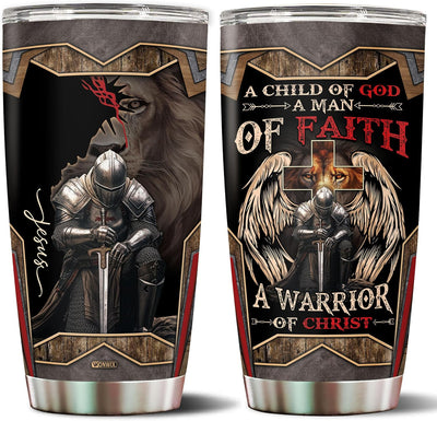 Taza acero inox 20oz con tapa regalo cristiano hombre