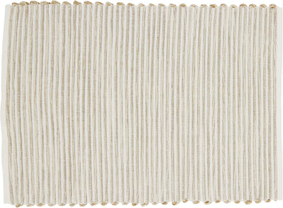Mantel algodón acanalado natural 13x19" set 4