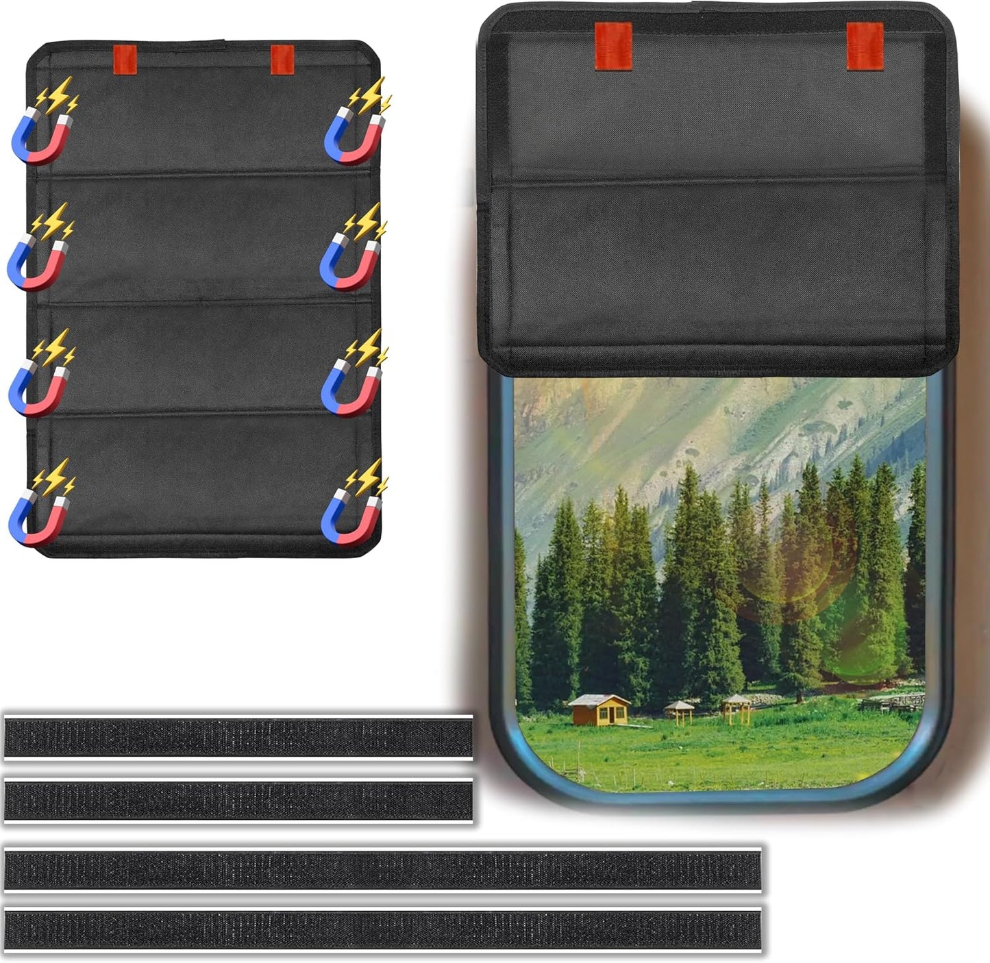 Cortina oscura plegable para puerta RV 63.5x40.6cm