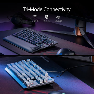Teclado gaming ASUS ROG RX TKL 80% RGB mecánico negro