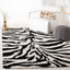 Alfombra Shag Cebras Marfil y Negro 5'3x7'6