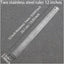 Regla metal 12pulg 2pzas color plateado