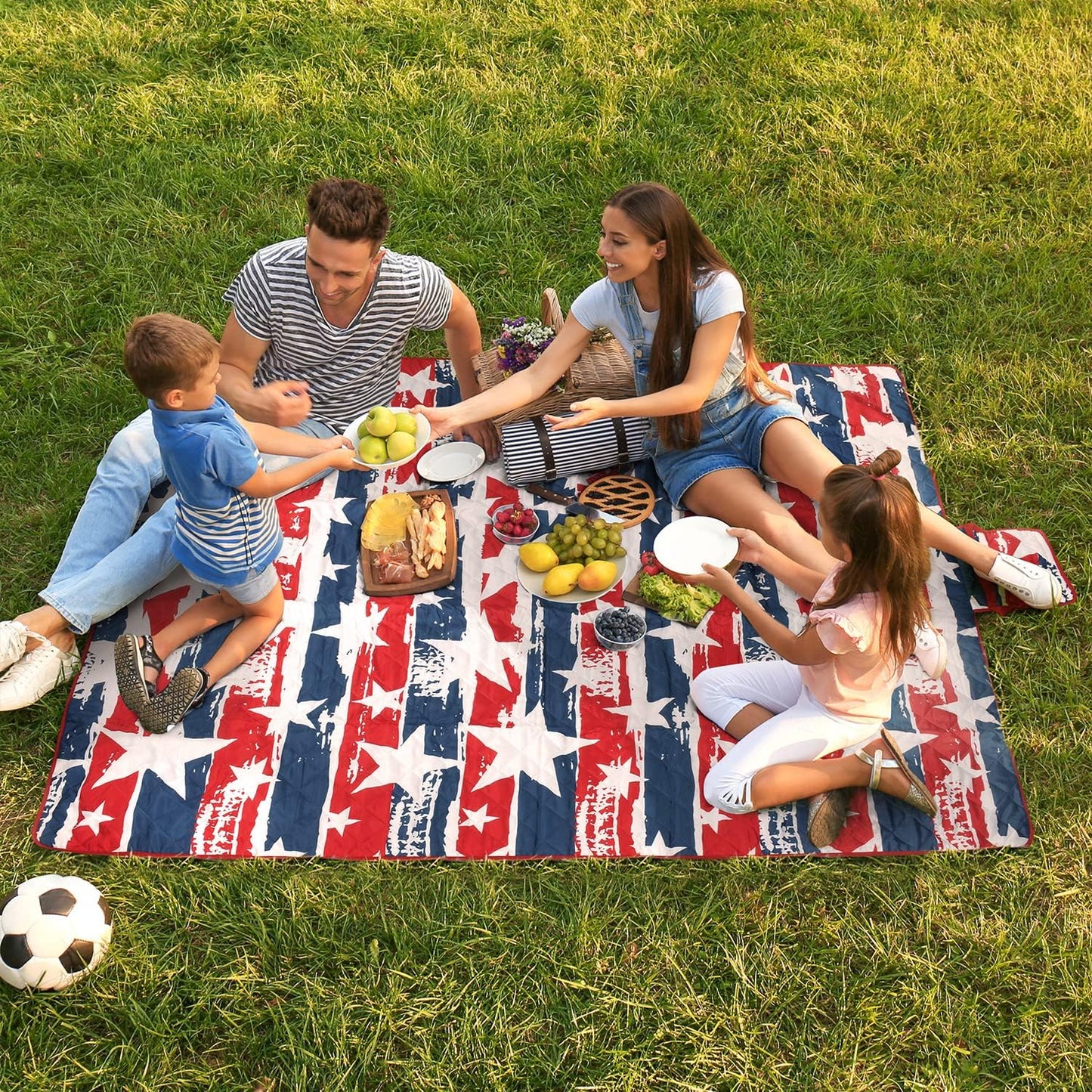Manta picnic extragrande impermeable 70x80 y 120x108 pulg