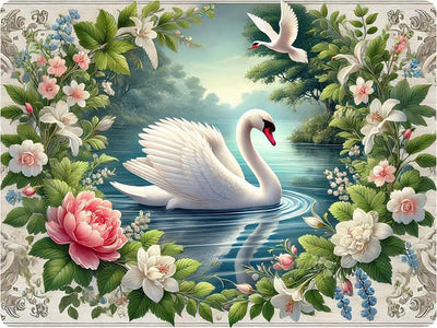 4 Pzas Mantel Individual 12x16pulg Corcho Cisne