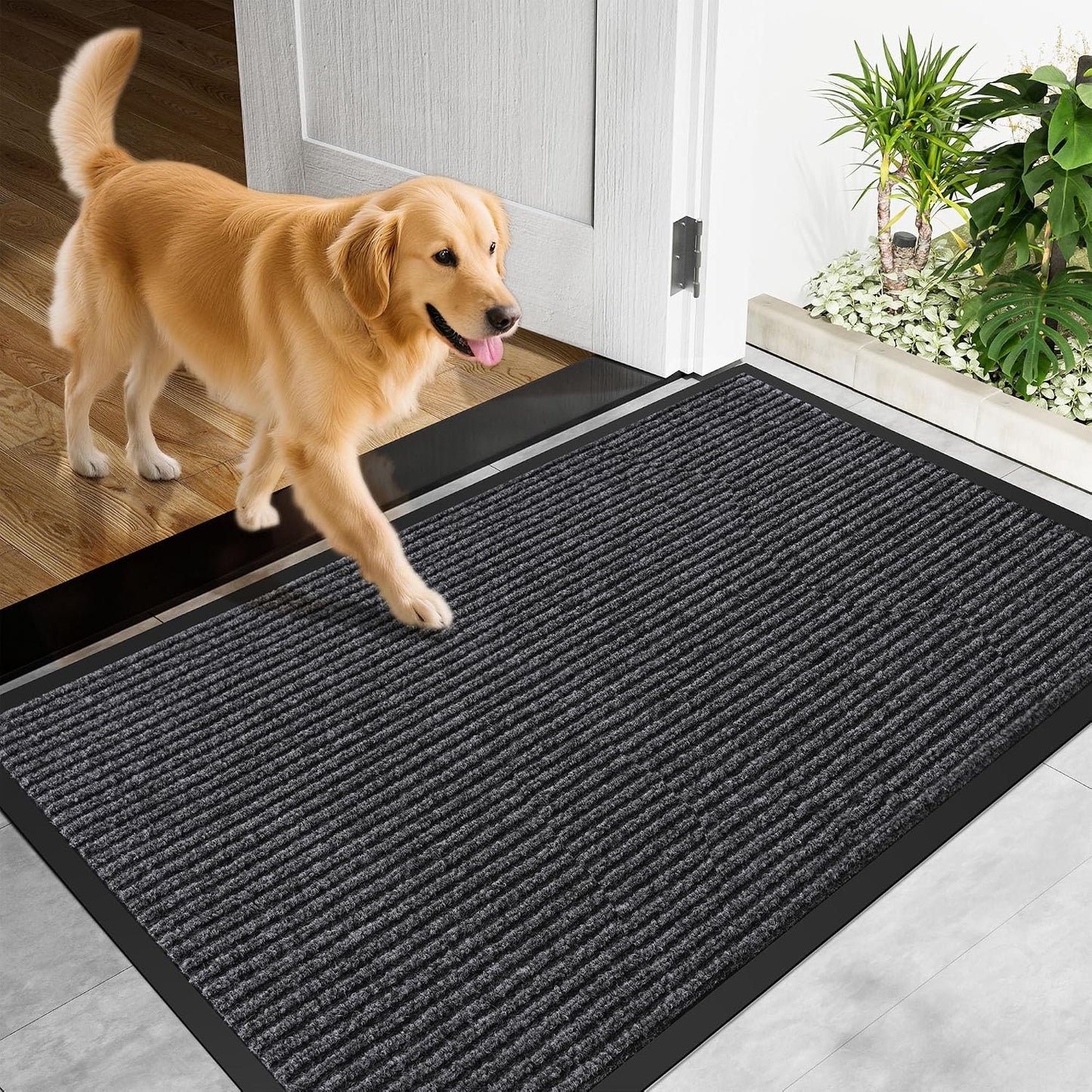 Tapete puerta 72x48pulg antiderrap interiores exteriores