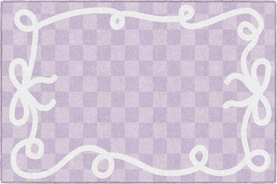 Alfombra educativa para niños 5x7ft6pulg color lavanda