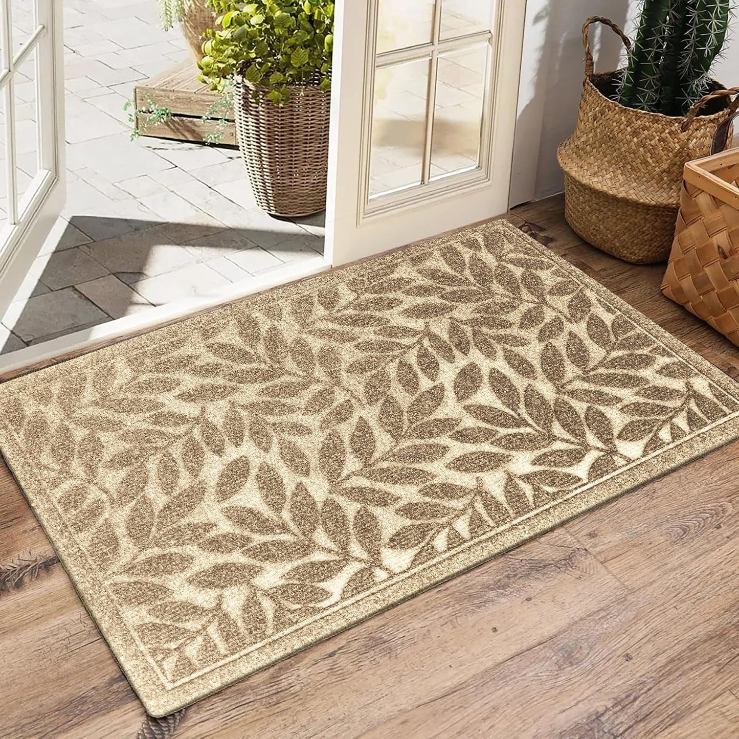 Tapete entrada goma natural antideslizante 17x30pulg