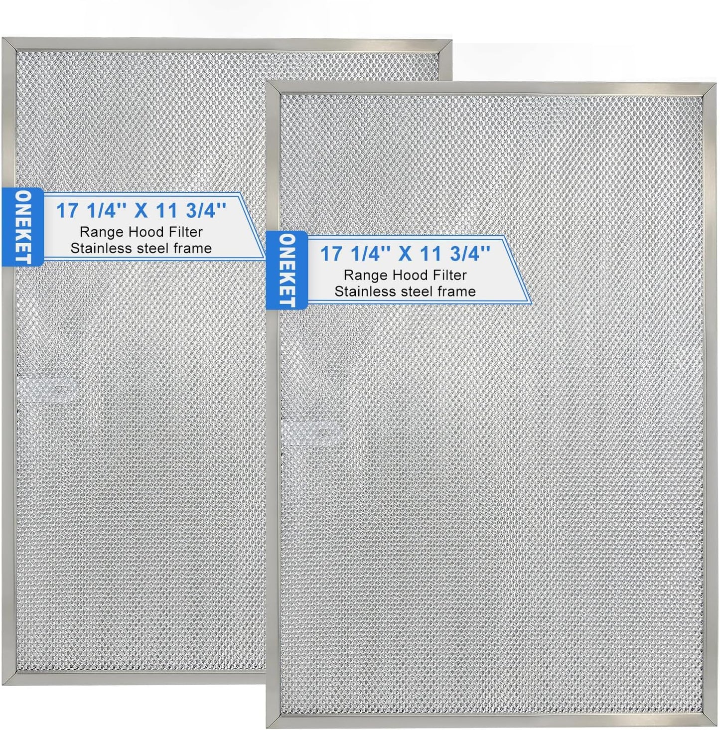 2 Filtros Campana Acero Inox 11-3/4x17-1/4pulg Nutone Allure 36