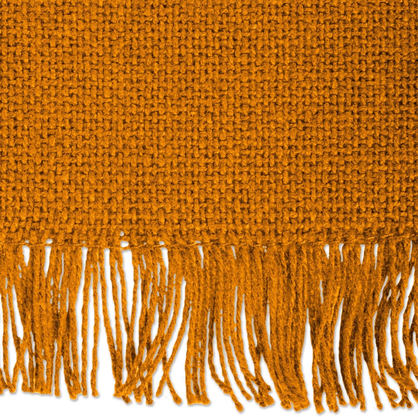 Mantel mesa sólido flecos 14x72pulg color pumpkin spice