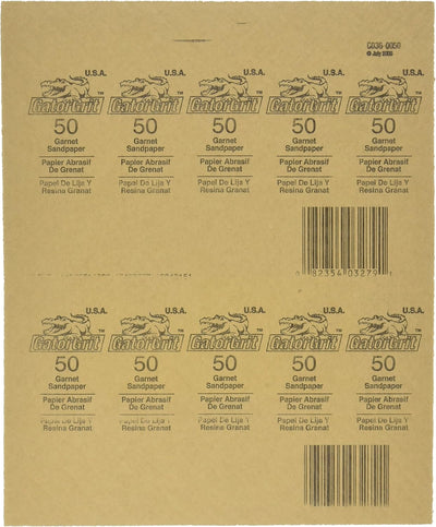 Hojas lijado madera 9x11pulg grano 50 pack 25