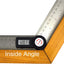 Transportador ángulos digital acero inox botones negros