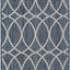 Alfombra área rectangular 2x3ft1" azul/marfil