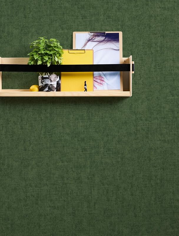 Papel tapiz textura verde oscuro 21" x 33ft