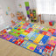 Alfombra educativa para niños 3x5pies ABC lavable