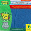 Esponjas doble cara para fregar platos antiadherentes 6 pzas azul