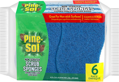 Esponjas doble cara para fregar platos antiadherentes 6 pzas azul