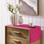 Mesa Camino Lino Texturizado 14x108pulg Rosa Estilo Granja
