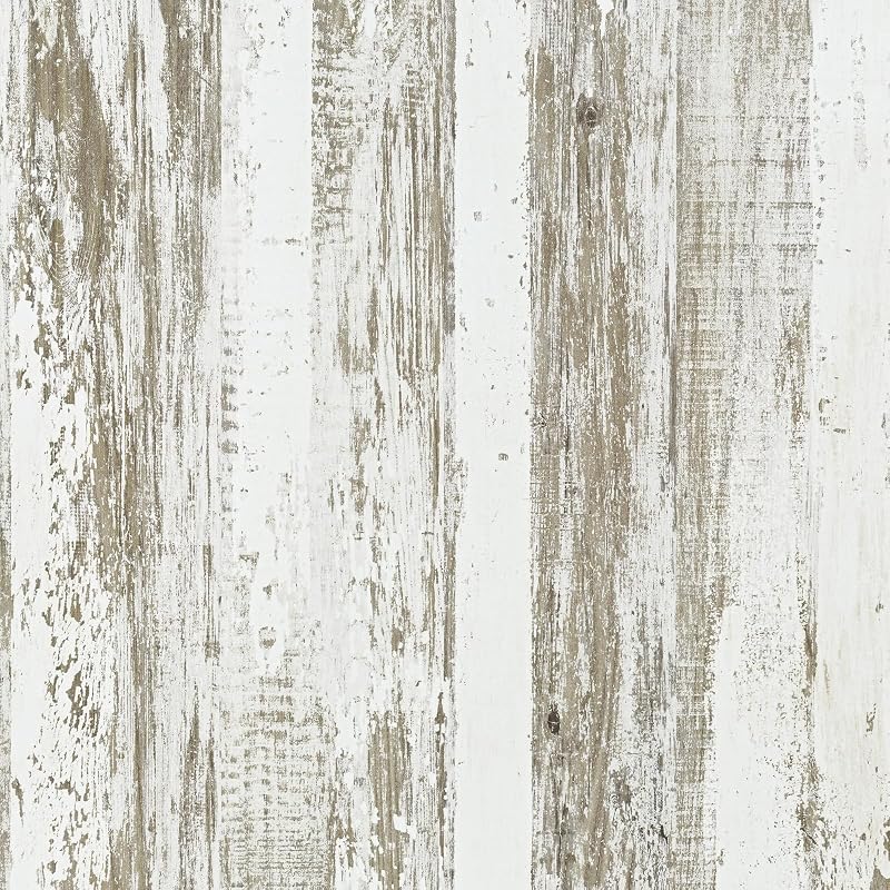 Papel tapiz madera 17.3x394" autoadhesivo rústico