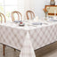 Mantel rectangular 60x102pulg resistente agua cuadros negros