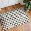 Alfombra geométrica antiderrap lavable 2x3ft marfil