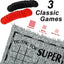 Set 3en1 fichas gigantes alfombra damas y tic tac toe