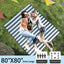 Manta picnic 80x80" impermeable plegable gris y verde