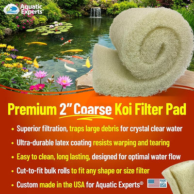 Almohadilla filtro estanque gruesa crema 18x36pulg