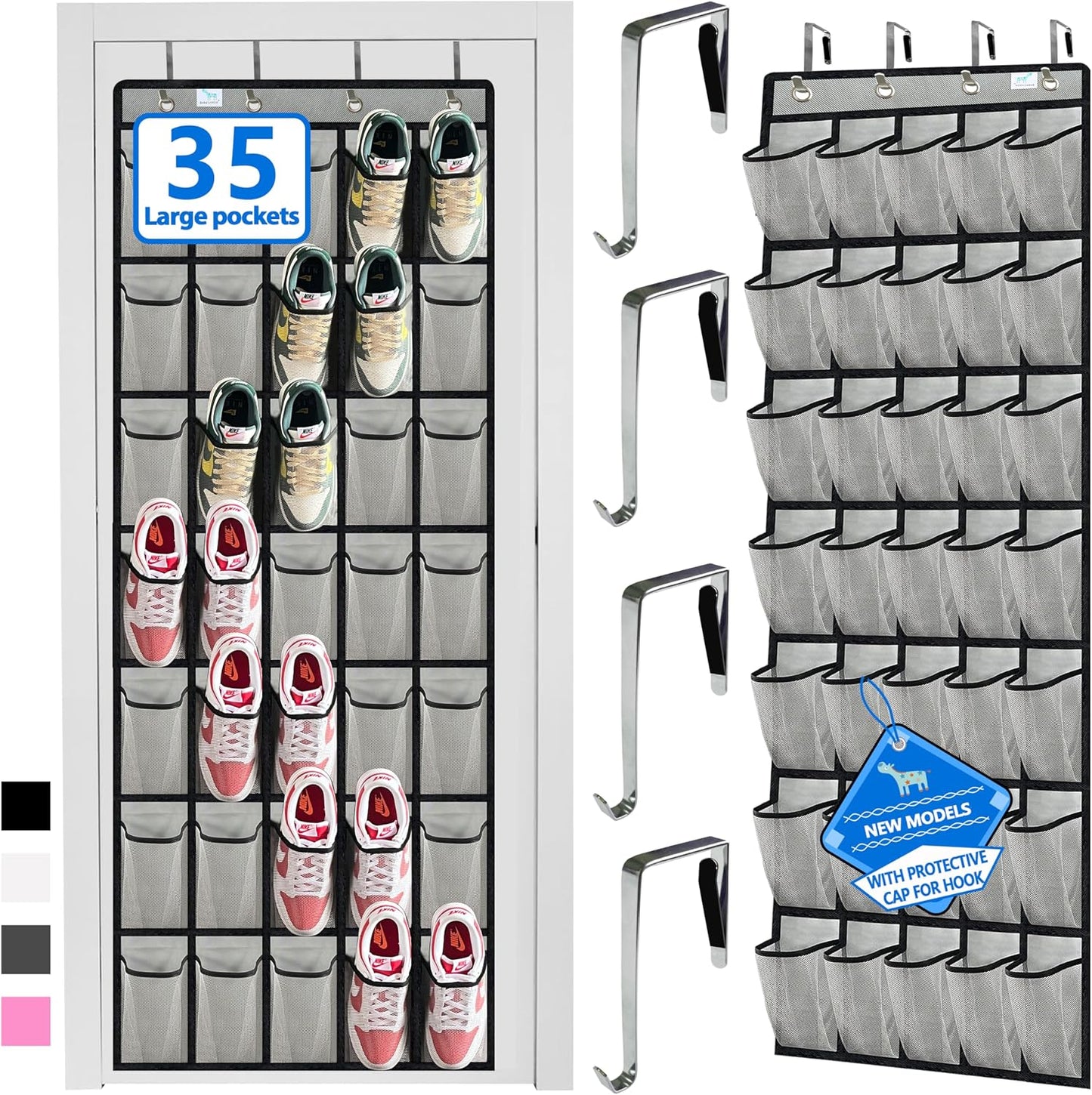 Organiz. zapatos puerta 35 bolsillos talla 13