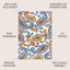 Alfombra cachemira 4x6ft naranja/azul
